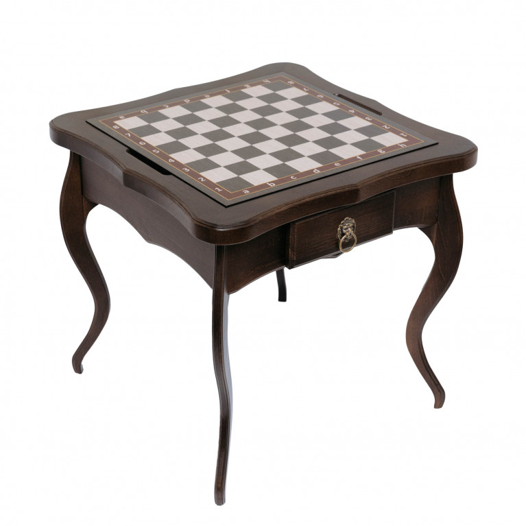 Sakkasztal "Josephine" , kombinált (tömör bükk, sakk/backgammon/kávé)